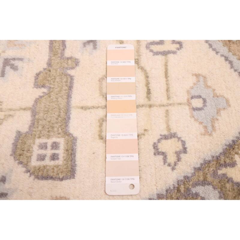 ECARPETGALLERY Hand-knotted Royal Oushak Cream Wool Rug - 9'0 x 9'0
