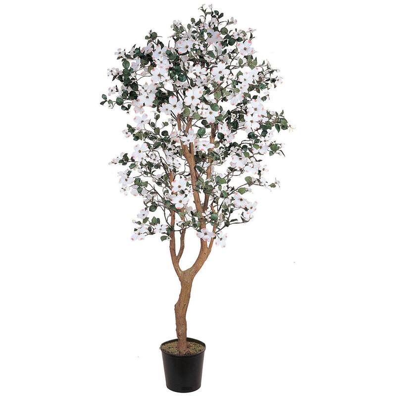 5-foot Dogwood Silk Tree - White