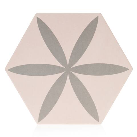 Industry Tile 7x8 Norway Pink Flower Porcelain Floor and Wall Tile (5.04 Sq.ft./ 18 Pieces per Box)