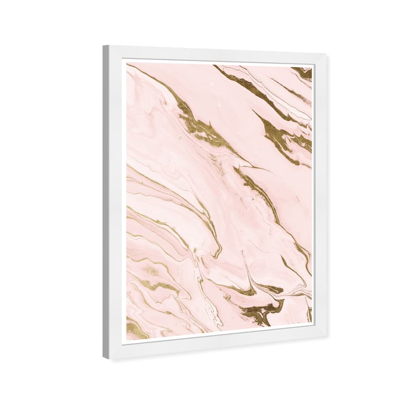 Wynwood Studio Prints Abstract In Streams Pink and Light Pink Modern & Contemporary Wall Art Canvas Print