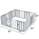 preview thumbnail 6 of 19, Homall 16-Panel Baby Playpen Kids Activity Centre Playard Center with Lock Door Rubber Bases,Multi-color