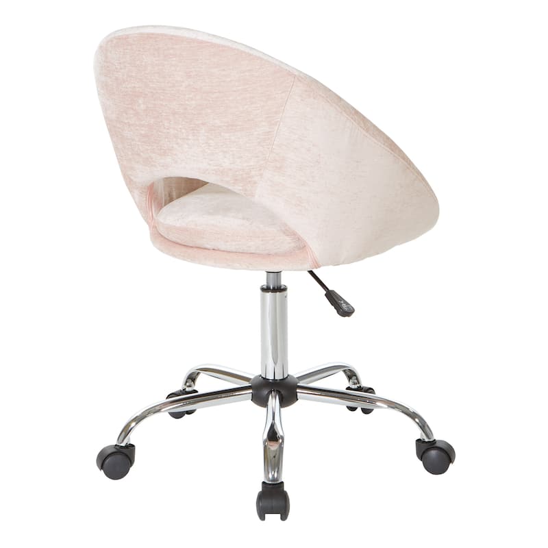 OS Home and Office Furniture Model Milo Height Adjustable Home Office Chair in Durable Micro-Fiber Royal Velvet