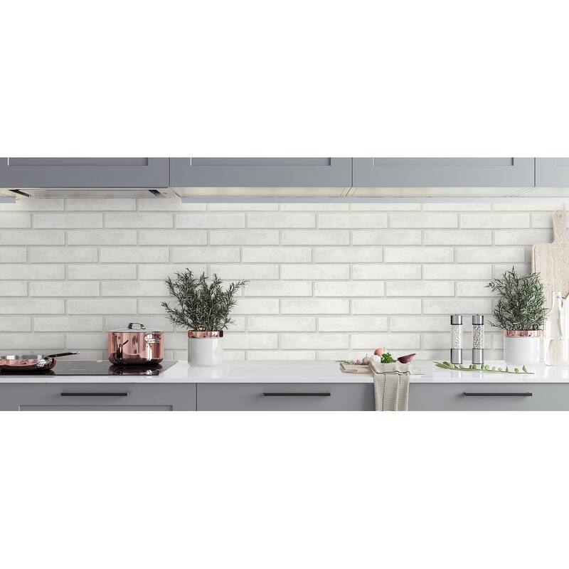 NextWall Monarch Brick Peel and Stick Wallpaper