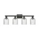 preview thumbnail 108 of 137, Innovations Lighting Downtown Urban - Bridal Veil - 4 Light 32" Bath Vanity Light Seedy/Matte Black