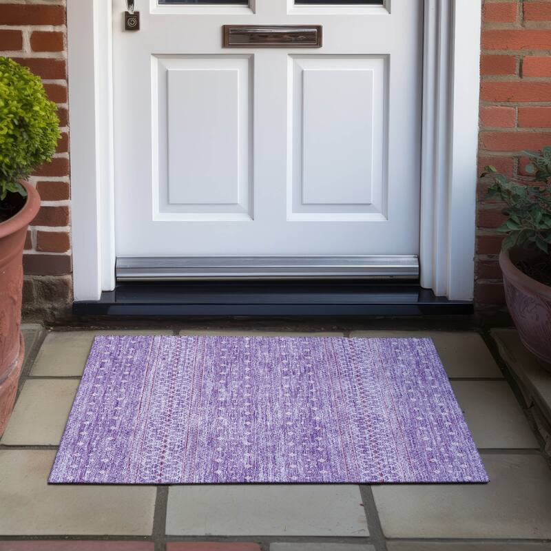 Machine Washable Indoor/ Outdoor Chantille Morrocan Boho Rug