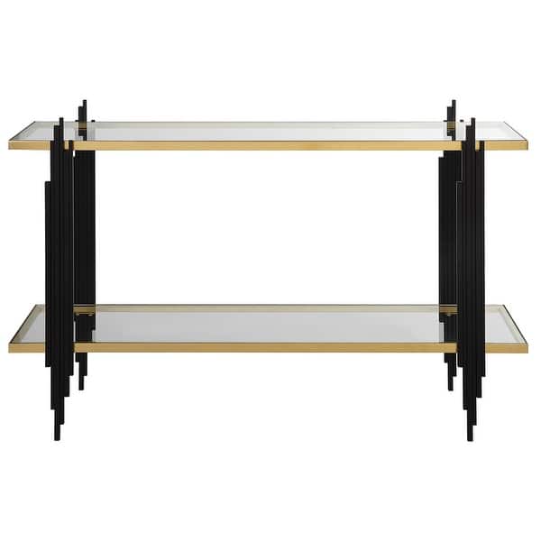 slide 2 of 6, Uttermost Empire Cityscape Console Table - 52"W x 34"H x 13"D