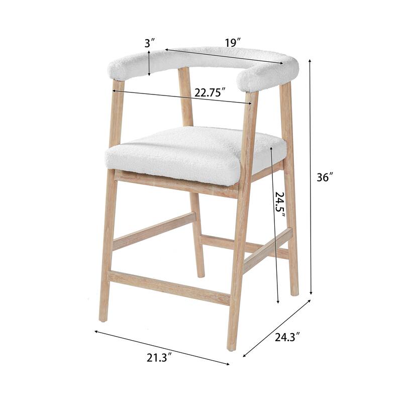 Christopher Knight Home - Modern Wooden Bar Stools with Back - Set of 2