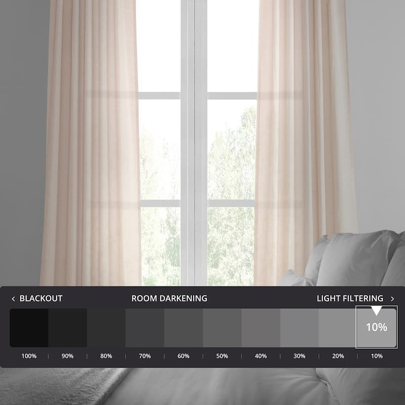 Exclusive Fabrics Signature French Linen Sheer Curtain (1 Panel)
