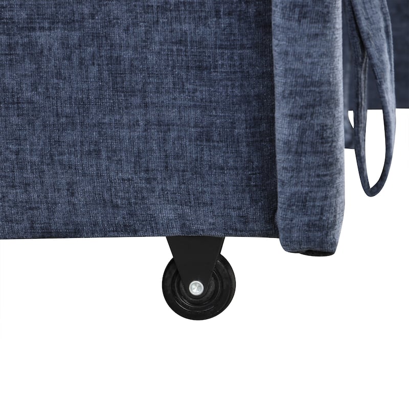 Convertible Sleeper Sectional Sofa with Pull-Out Bed & Storage, L-Shape Modular Sofa with Ottoman, USB Ports & Cup Holders