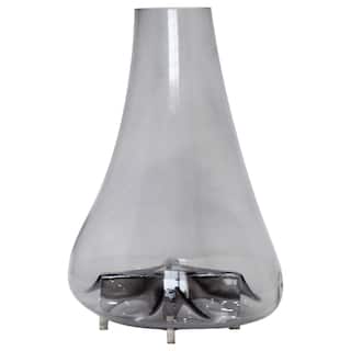 Sagebrook Home Glass Vase With Metal Base