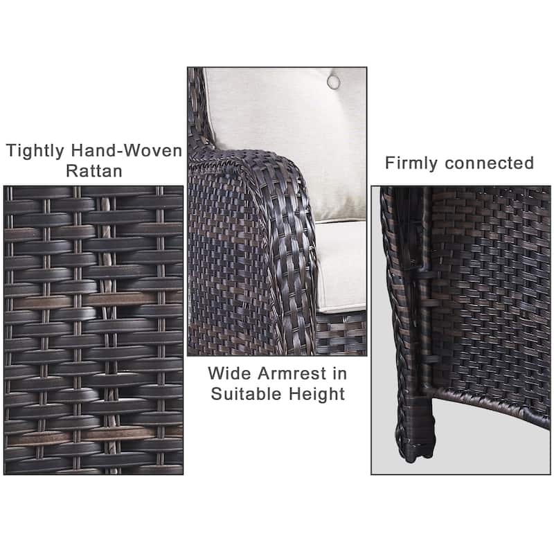 Gymojoy Patio Loveseat Sofa with Cuhsion
