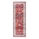 preview thumbnail 119 of 204, Gertmenian Crystal Print Washable Digital Printed Flat Pile Polyester Slip Resistant Area Rug Collection 2' 2" x 6' - Cullen Red
