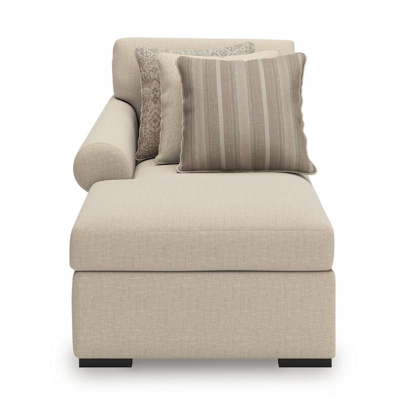 Signature Design by Ashley LadyMae Beige 4-Piece Sectional with Chaise