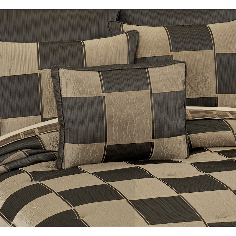 J. Queen New York Brando Bronze Boudoir Decorative Throw Pillow - Accent - Polyester - Bronze