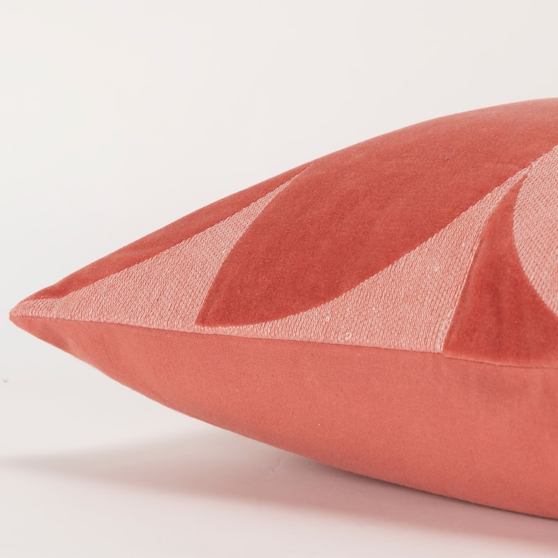 Rizzy Home Cotton Velvet Contemporary Shape Throw Pillow Cover…