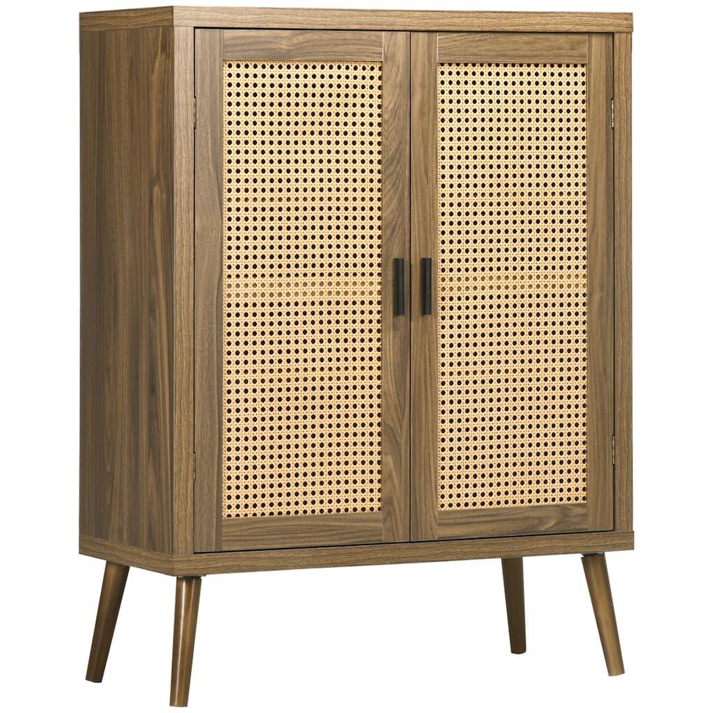 Sideboard Buffet Cabinet with Rattan Doors