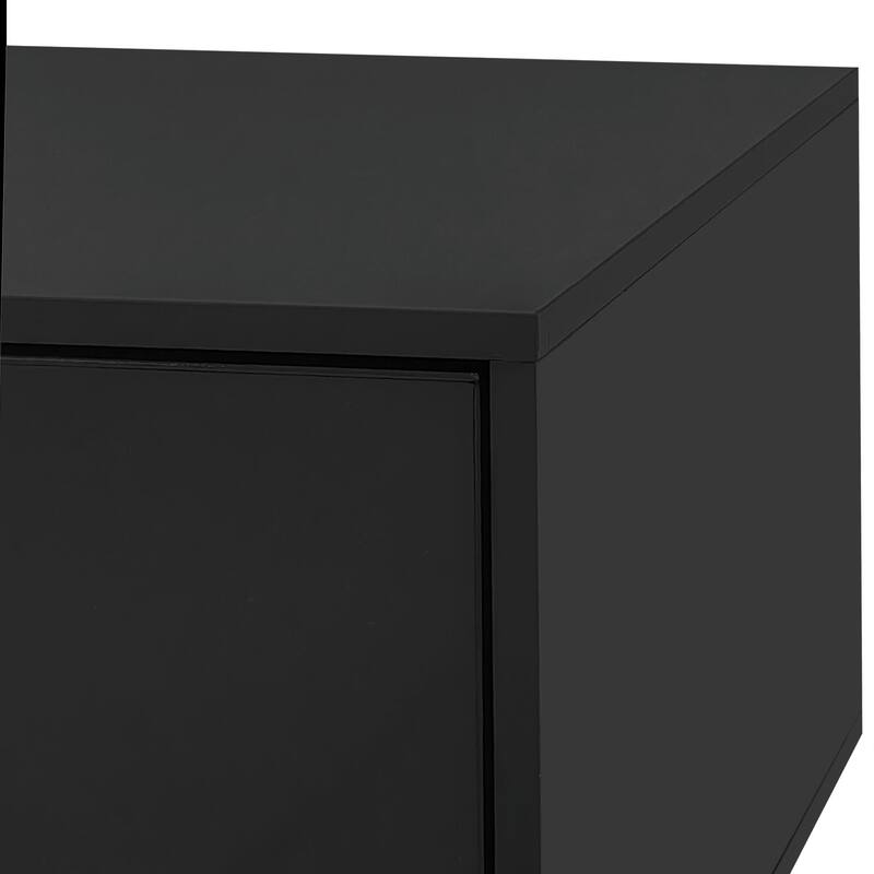 Modern High Glossy Rectangle Coffee Table with 16 Color LED Lights