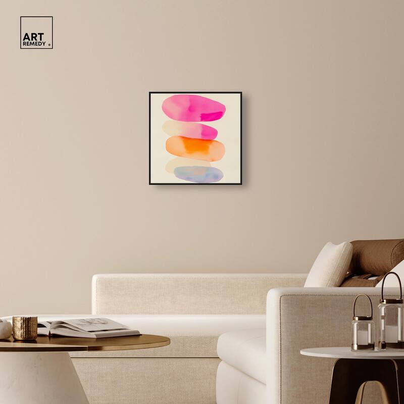 Pebble Palette Canvas by Art Remedy