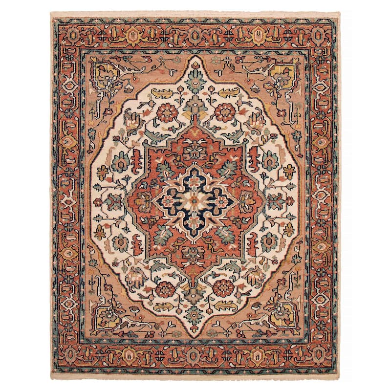 ECARPETGALLERY Hand-knotted Jules Serapi Cream Wool Rug - 7'10 x 9'10 - Cream - 7'10 x 9'10