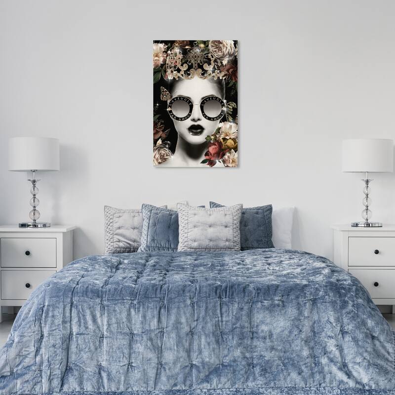 Wynwood Studio Canvas Fashion and Glam Royal Duchess and Her Crown Gold and Glam Wall Art Canvas Print - 36 x 24
