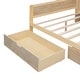 preview thumbnail 17 of 34, Full Size Wooden Daybed with Study Desk, Storage Shelves, and Two Drawers