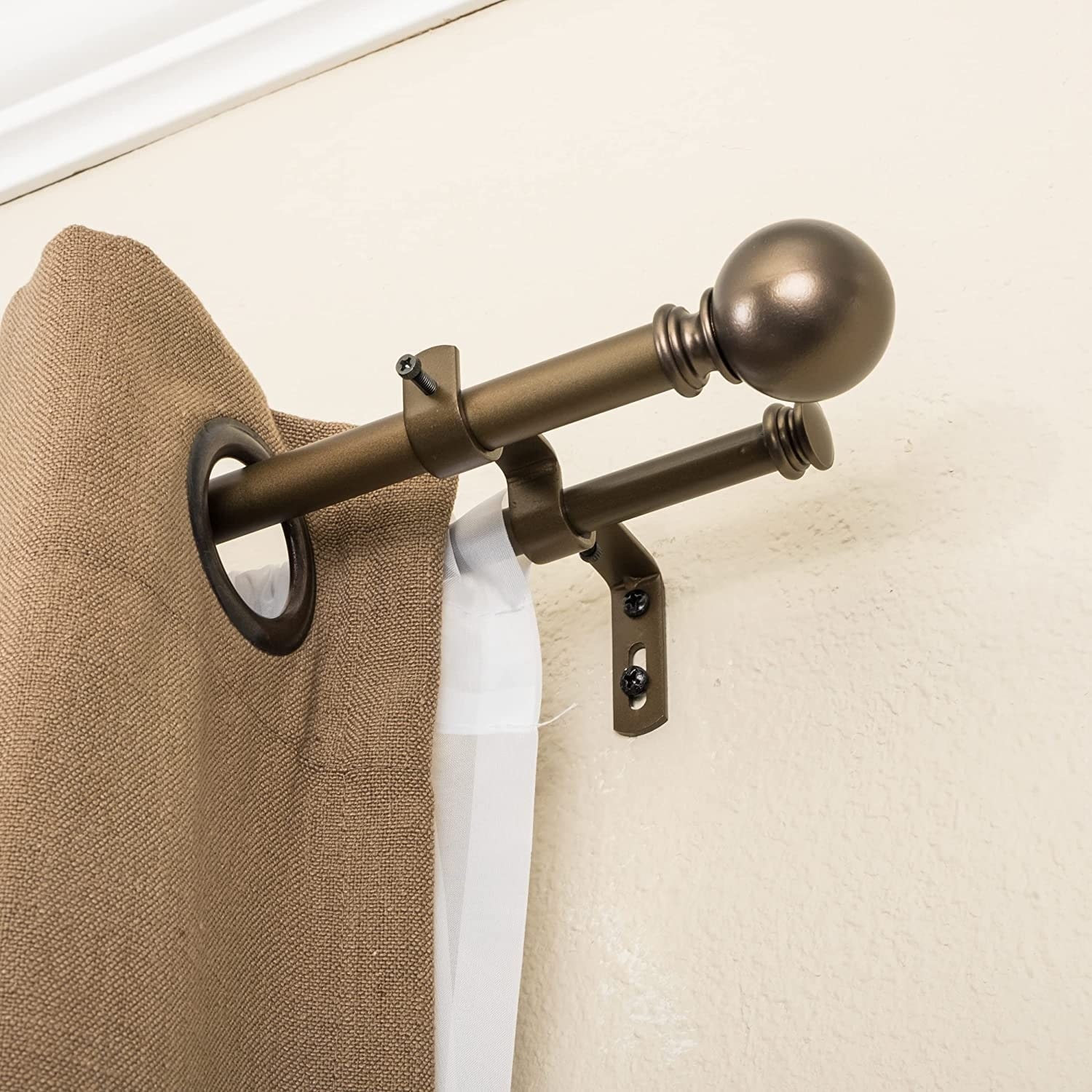 InStyleDesign Beret 1 inch Faux Wood Curtain Rod - On Sale - Bed Bath &  Beyond - 32008354