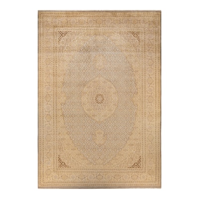 Overton Hand Knotted Wool Vintage Inspired Traditional Mogul Beige Area Rug - 10 x 14