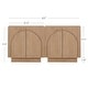 preview thumbnail 43 of 84, Iris Wooden Accent Cabinet, Sideboard Credenza or TV Stand with Arched Cabinet Doors and Adjustable Shelves