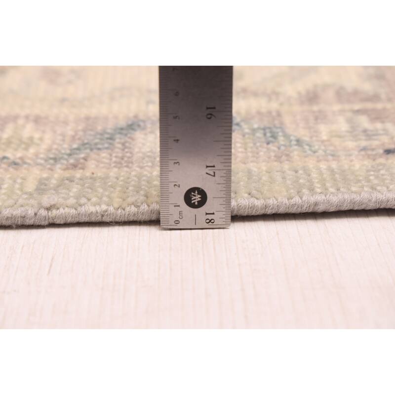 ECARPETGALLERY Hand-knotted Modern Oushak Sage Wool Rug - 9'0 x 12'0