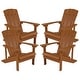 preview thumbnail 39 of 126, All-weather Poly Resin Wood Outdoor Adirondack Chair (Set of 4) Teak