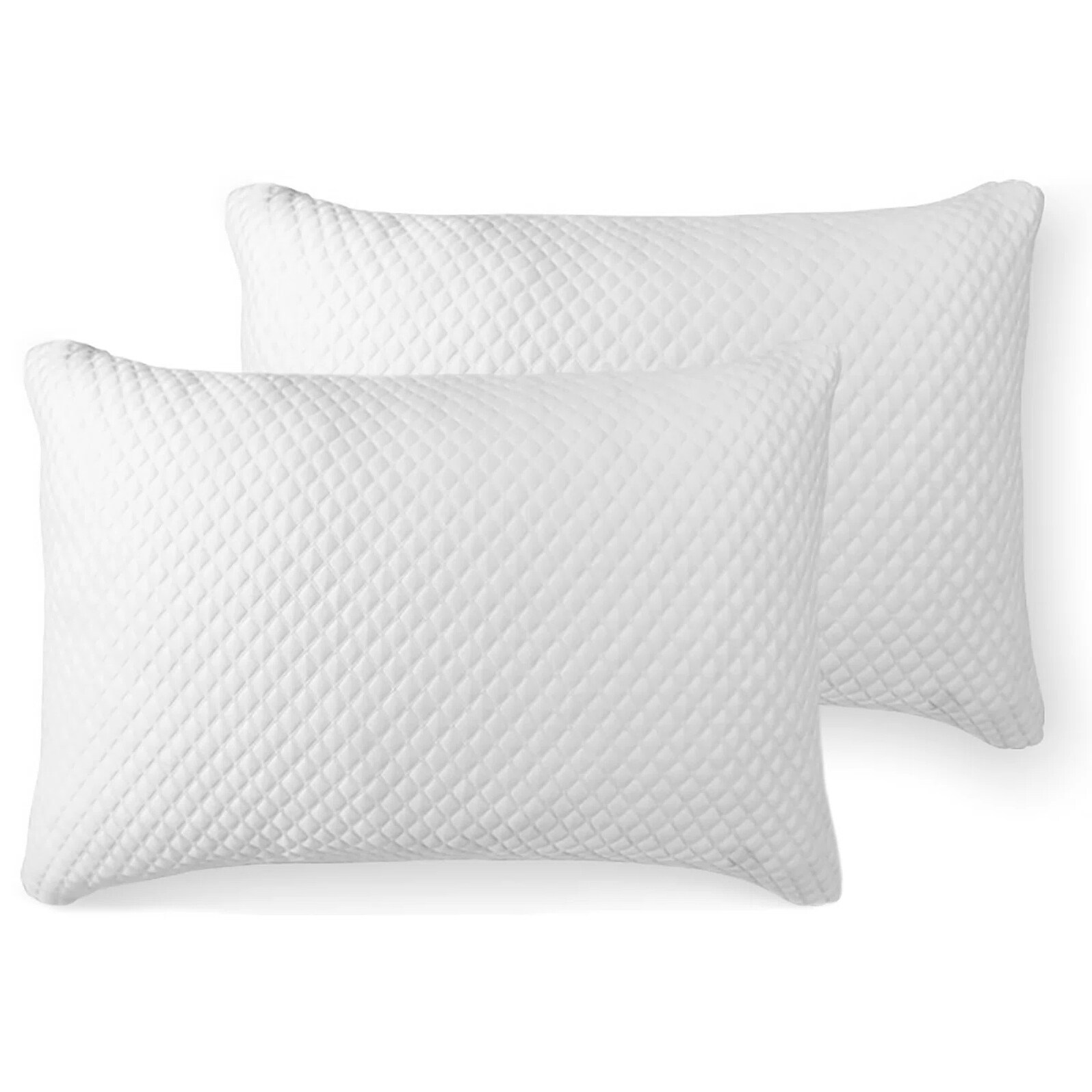 2 PCS Shredded Memory Foam Pillow Cooling Standard Bed Pillows for Sleeping for Side Back Stomach Sleepers White Bed Bath Beyond 34279941