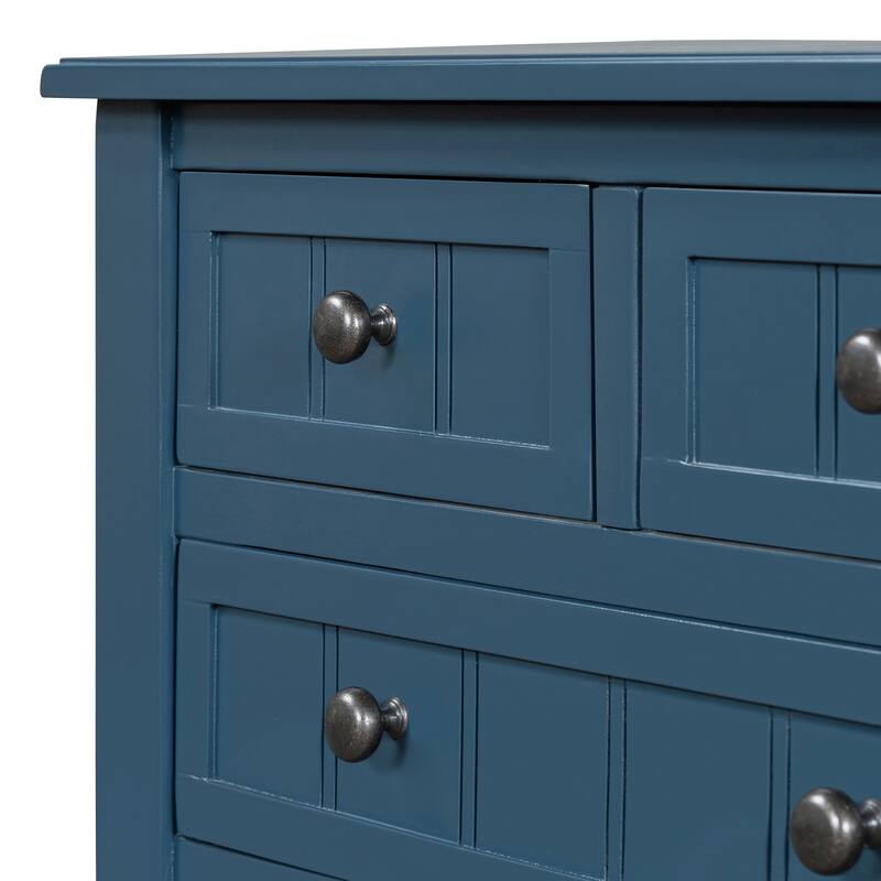 23.7" Classic Console Table with Three Storage Drawers and Bottom Shelf