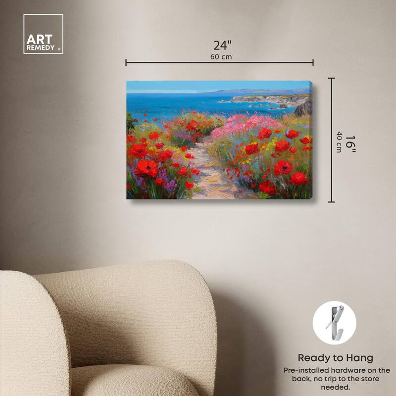 Ocean View Bloom I Canvas by Art Remedy, Gallery Wrapped