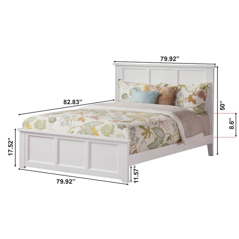 Madison Wood Low Profile Platform Bed with Matching Footboard