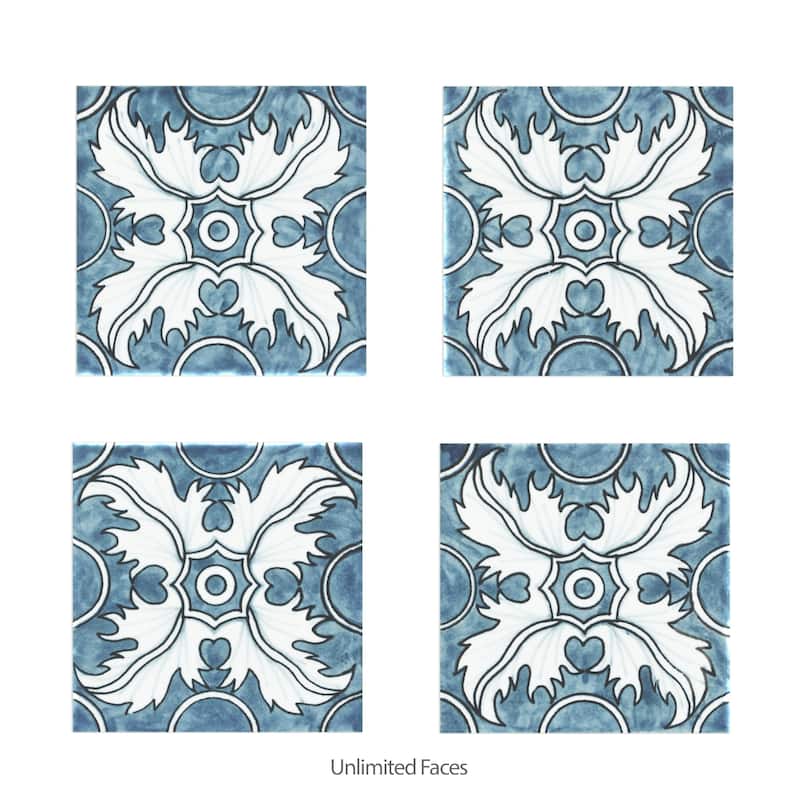 Merola Tile Provincial Deco Monte Real 6" x 6" Porcelain Wall Tile - (1 Tile)