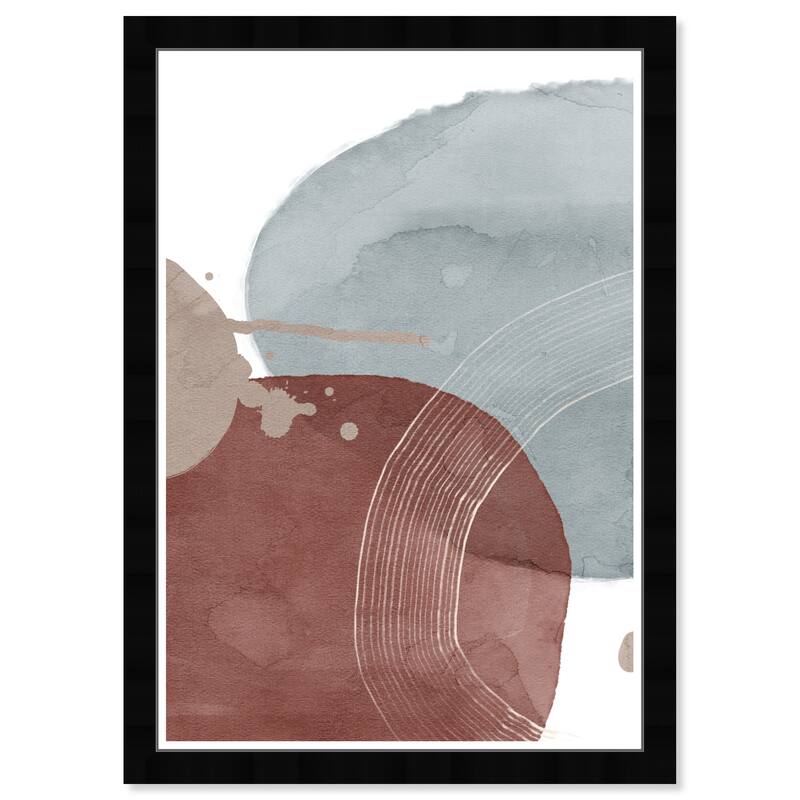 Wynwood Studio Prints Abstract In Earth Tones Blue and Mid-Century Modern Wall Art Canvas Print