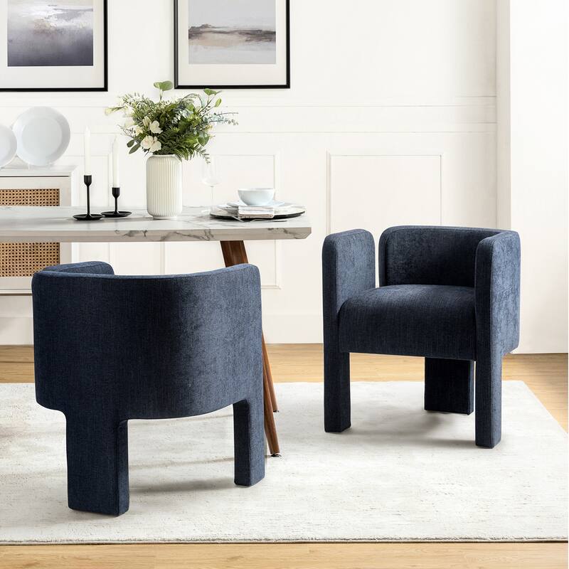 Eugen Modern Dining Chair With Three-legged Design Set Of 2 By HULALA HOME