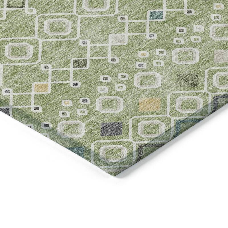 HomeRoots Geometric Modern Rectangle Outdoor Rug