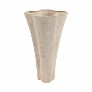 Sagebrook Home Porto Portugal Vase, Taupe, Contemporary