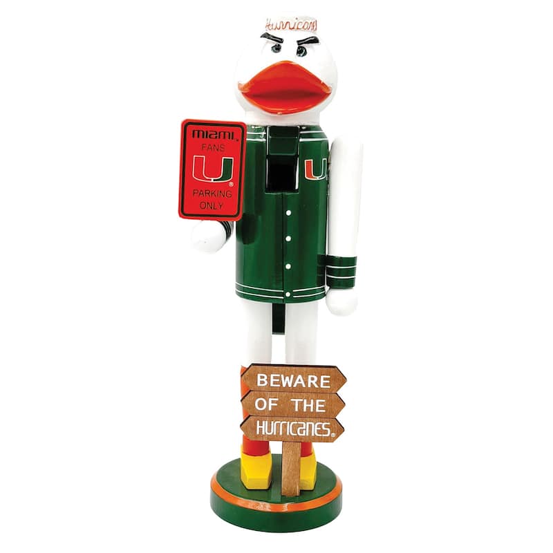 12" Miami Beware of the Hurricanes Nutcracker