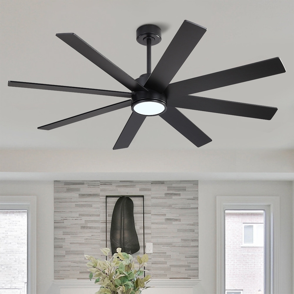 MLiAN 60 in. 8-Plywood Blades Indoor LED Ceiling Fan With Remote...
