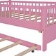 preview thumbnail 40 of 40, Wooden Twin Size House Bed with Trundle,Kids Bed with Shelf, Gray