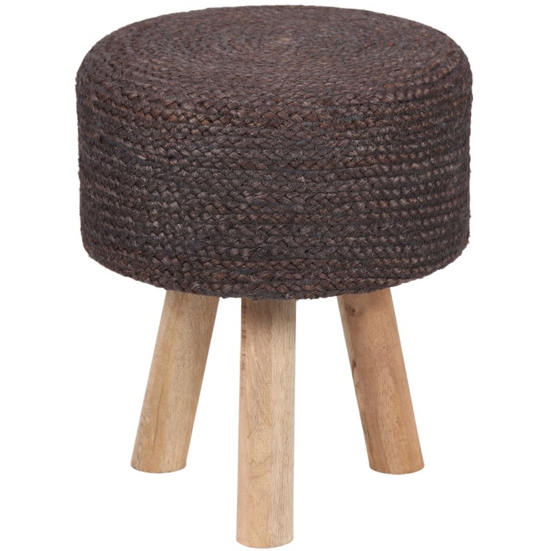 HERAT ORIENTAL Handmade Kilim Upholstered Round Stool