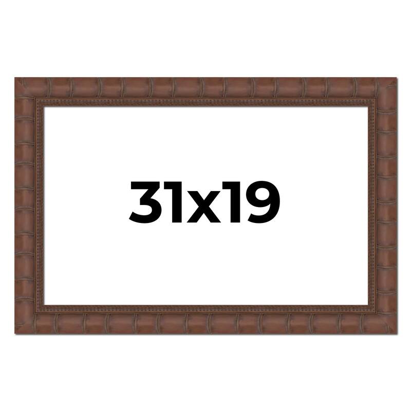 31x19 Frame Pewter Solid Wood Picture Frame Width 1.625 Inches | Interior Frame Depth 0.6875 Inches