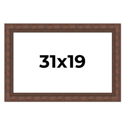 31x19 Frame Pewter Solid Wood Picture Frame Width 1.625 Inches | Interior Frame Depth 0.6875 Inches