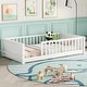 preview thumbnail 23 of 58, Floor Twin size Platform Bed with Built-in Book Storage Rack