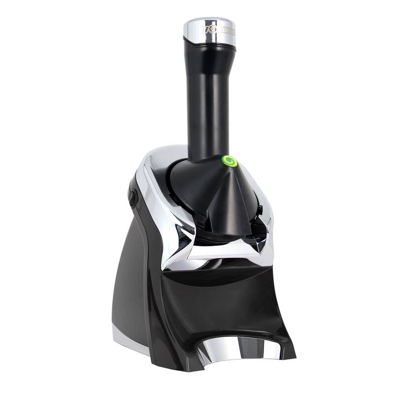 Yonanas Deluxe Non-Dairy Frozen Fruit Soft Serve Dessert Maker, Includes 75 Recipes, 200 Watts - Black