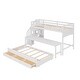 preview thumbnail 15 of 16, Twin XL Stairway Loft Bed with Twin Size Trundle, Desk and 3 Drawers, Storage