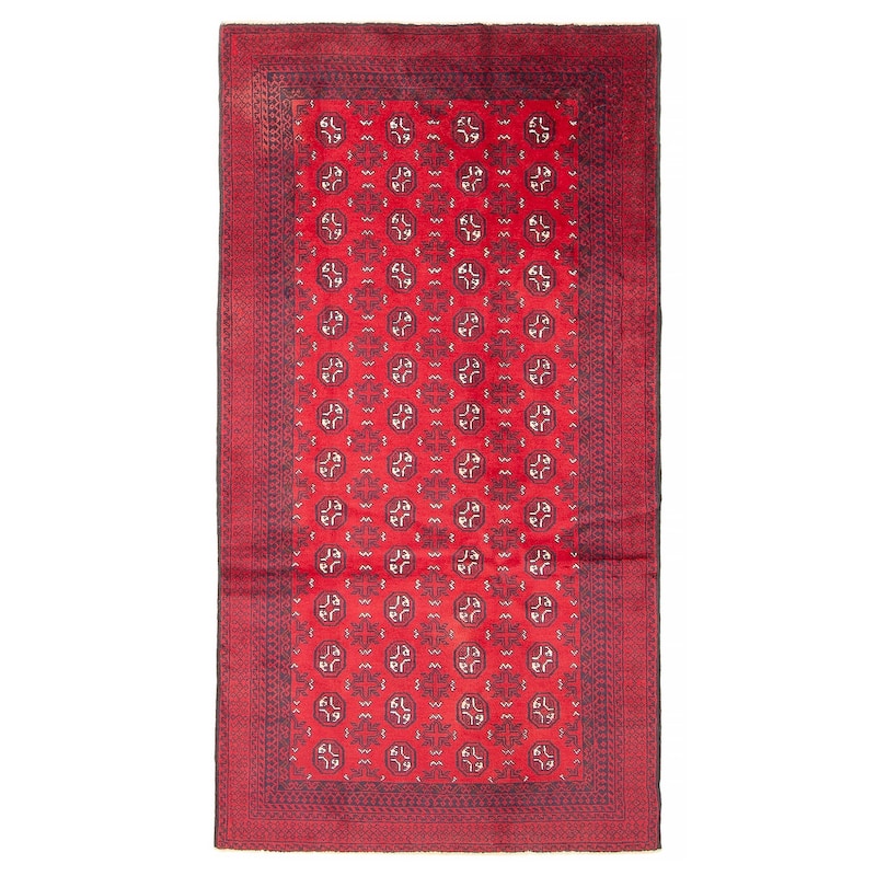 ECARPETGALLERY Hand-knotted Teimani Red Wool Rug - 3'4 x 6'6 - 3'4 x 6'6 - Red