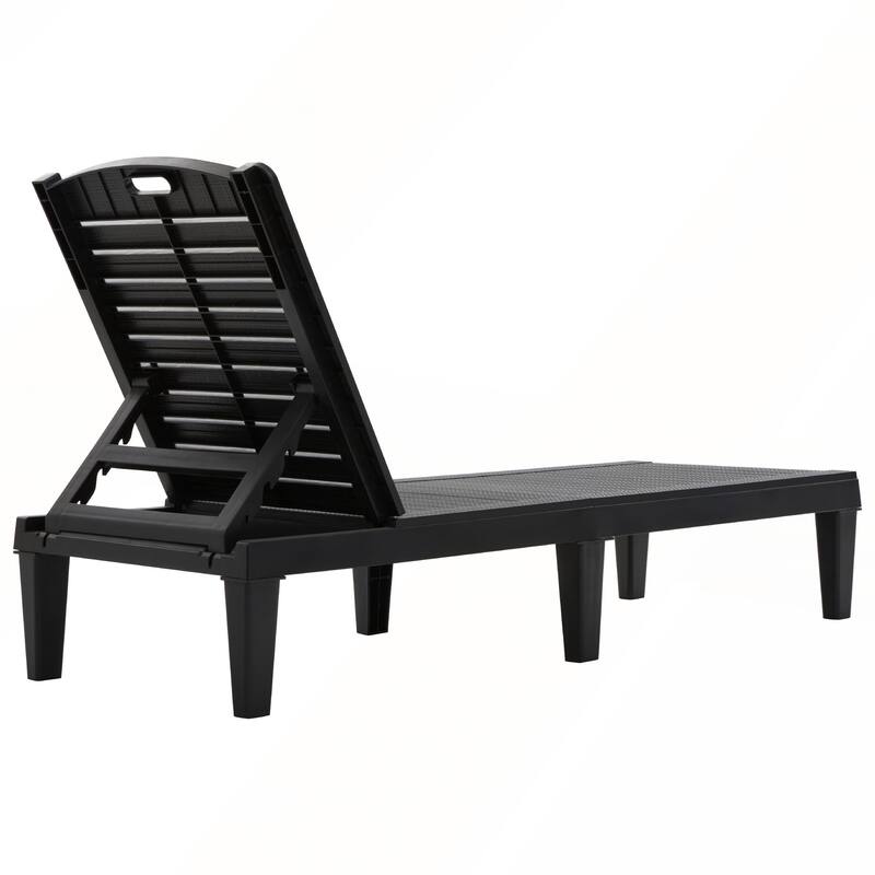 2-Piece Outdoor Chaise Lounges with Adjustable Backrest